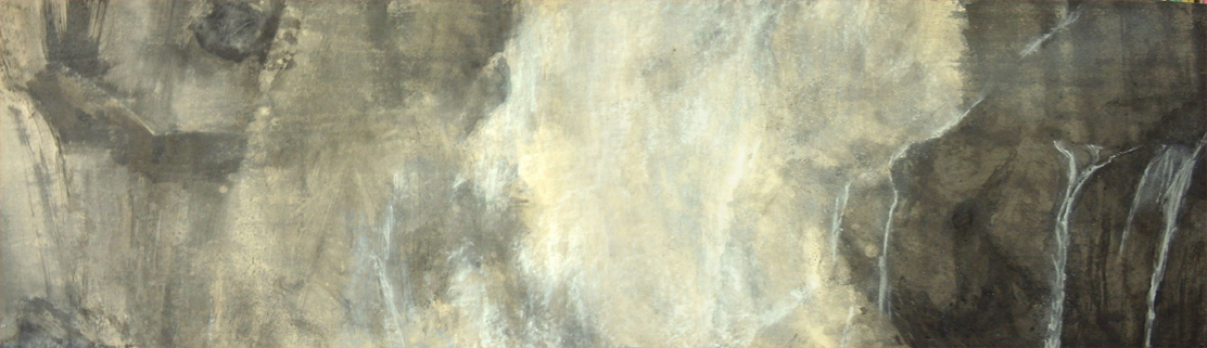 福田伯堂作「華厳の滝」部分